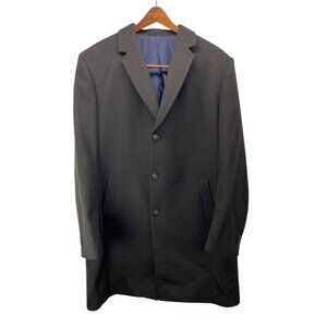 Kenneth Cole Reaction Men's Coat Size 46L Long Wool Blend Overcoat